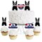 Big Dot of Happiness Own the Mat - Wrestling - Dessert Cupcake Toppers - Birthday Party or Wrestler Party Clear Treat Picks - Set of 24